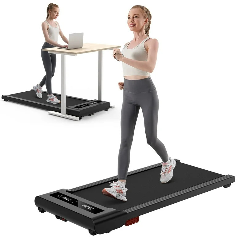 HIJOB Portable Walking Pad, Under Desk Treadmill 300 lb Capacity, Speed Range 0.4~6mph for Home O... | Walmart (US)