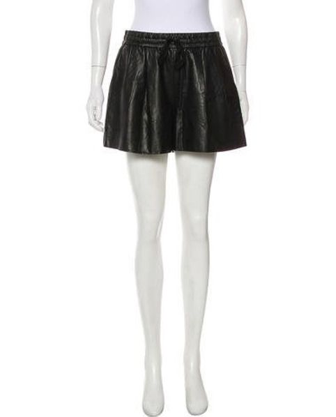 3.1 Phillip Lim High-Rise Leather Shorts Black | The RealReal
