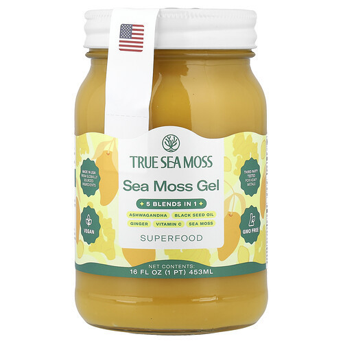 True Sea Moss, Sea Moss Gel Superfood, 5 Blends In 1, 16 fl oz (453 ml) | iHerb