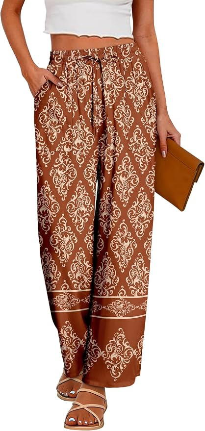 Wide Legs Pants for Womens Summer Vacation Clothes XS-XXL | Amazon (US)