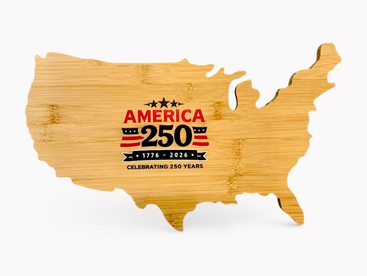 Vastigo USA 250th Anniversary UV Color Bamboo Cutting Board - America 250 Patriotic Red White & B... | Amazon (US)