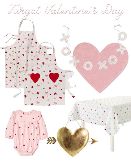 pretties form target’s valentine collection. I love these mommy and me aprons and the pink heart fabric chargers!

#LTKSeasonal