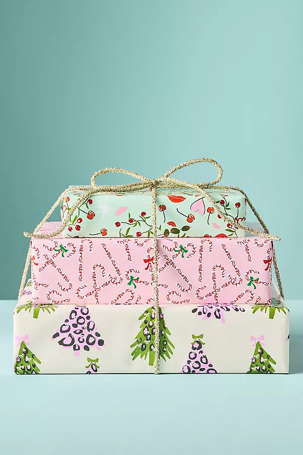 Assorted Holiday Wrapping Paper, Set of 3 | Anthropologie (US)