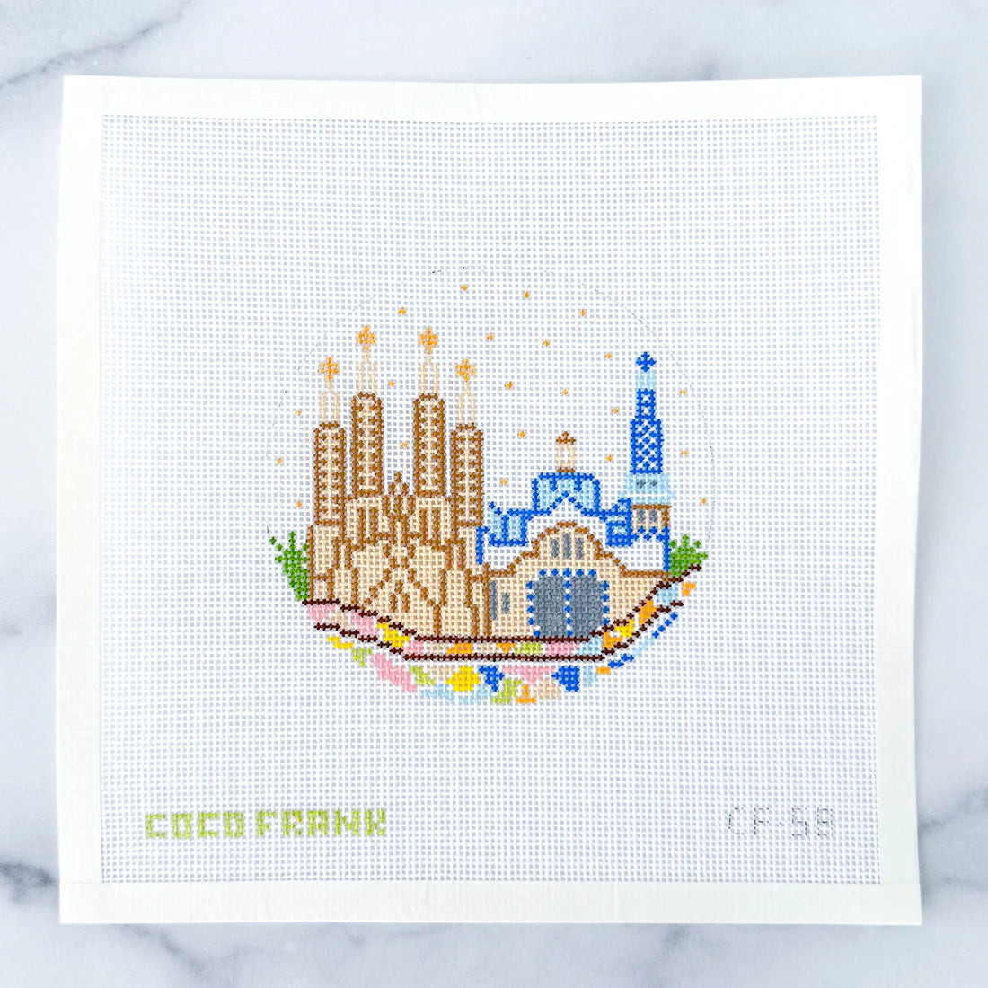 Barcelona Round | Greystone Needlepoint