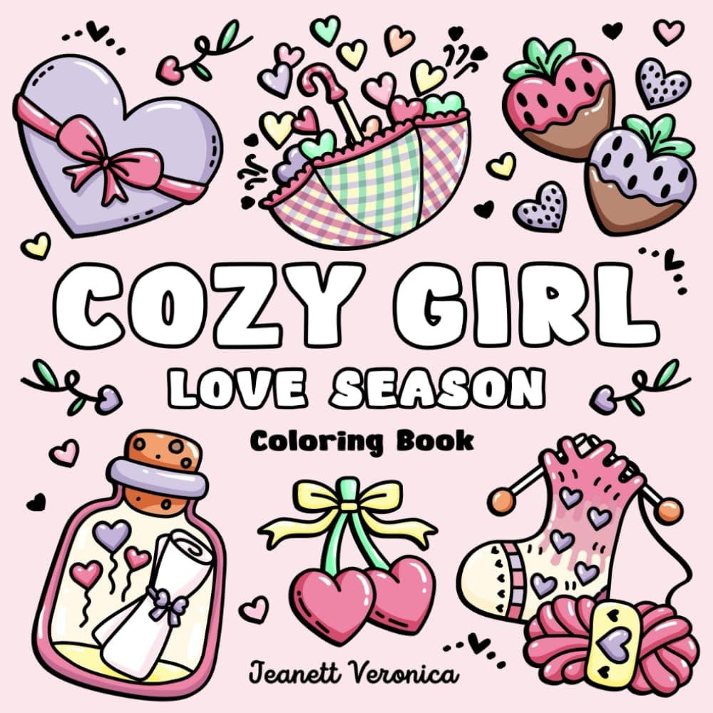 Cozy Girl Love Season Coloring Book: Bold and Easy Valentine’s Day & Self-Care Designs for Adul... | Amazon (US)