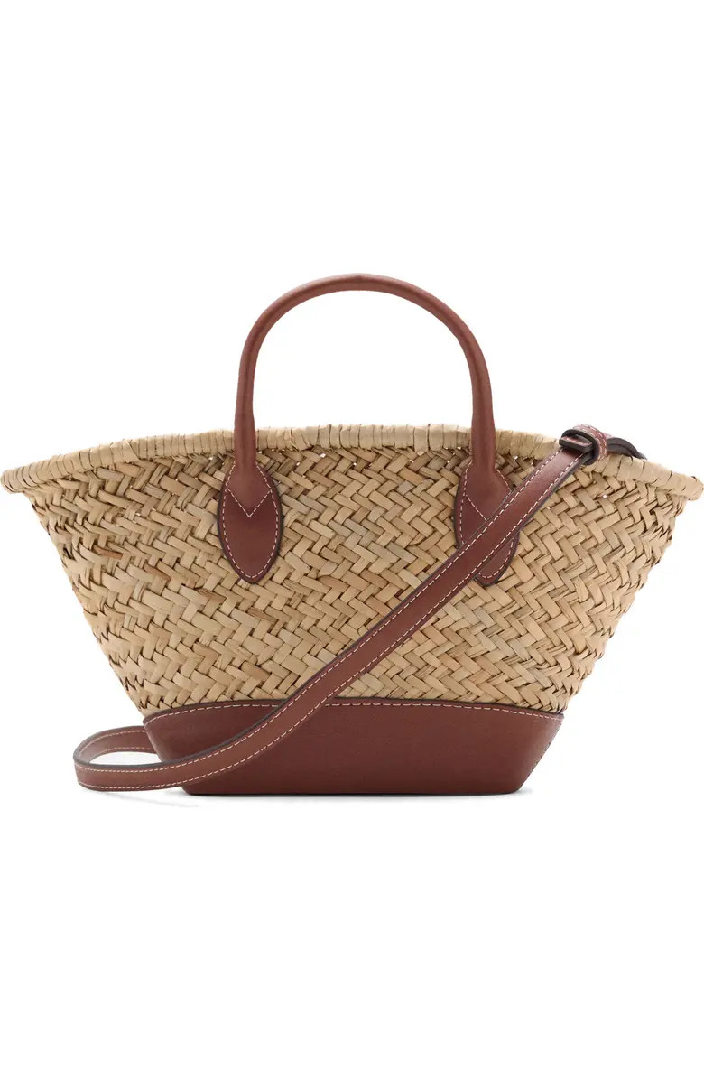 MANGO Small Double Handle Natural Fiber Crossbody Bag | Nordstrom | Nordstrom