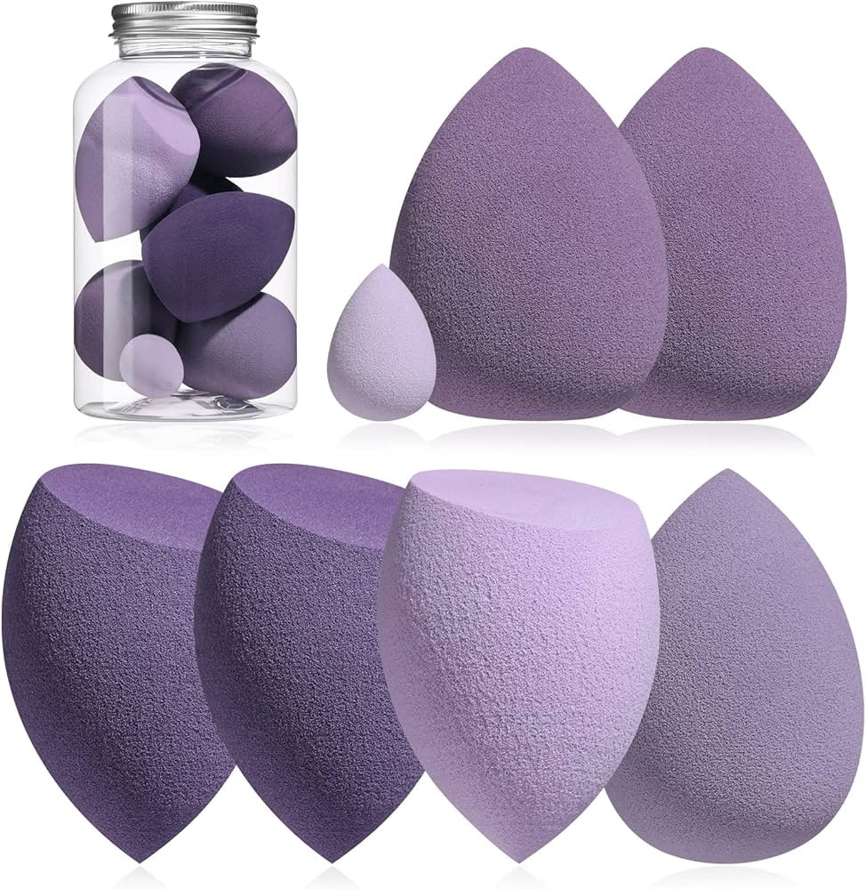 Makeup Sponge Set BS-MALL Blender Sponges 7 Pcs for Liquid, Cream, and Powder, Multi-colored with... | Amazon (US)