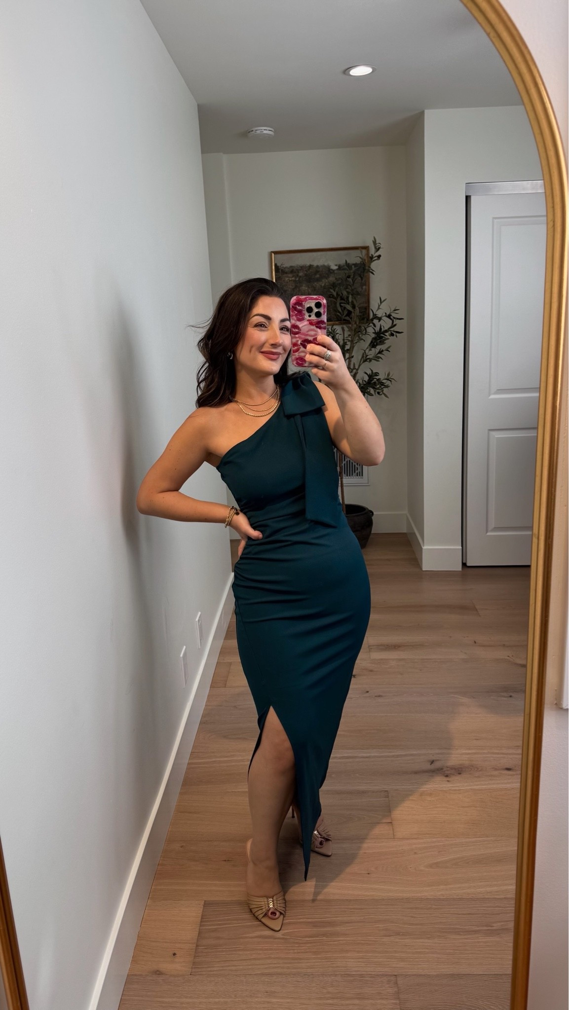 Wedding guest or special occasion dress! Size small color cyan 

5'0" 135lbs
