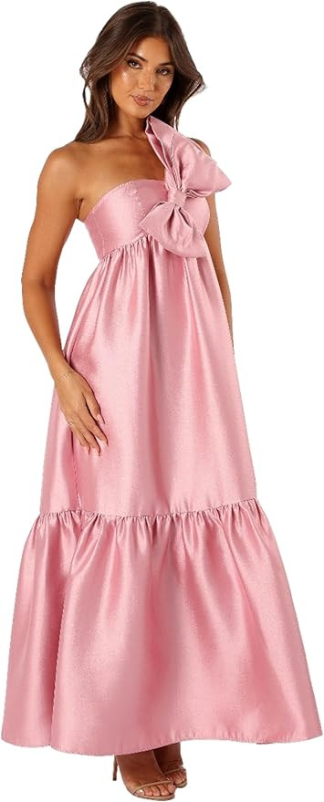 Petal & Pup Womens Betina Bow Front Maxi Dress | Amazon (US)