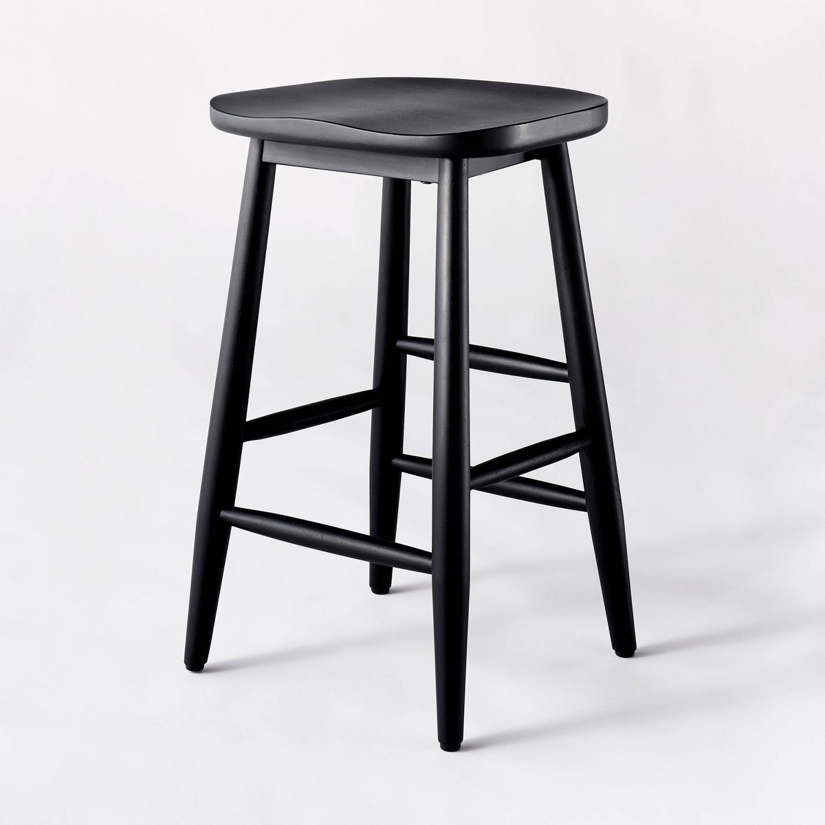 Haddonfield All Wood Backless Counter Height Barstool Black - Threshold™ designed with Studio M... | Target