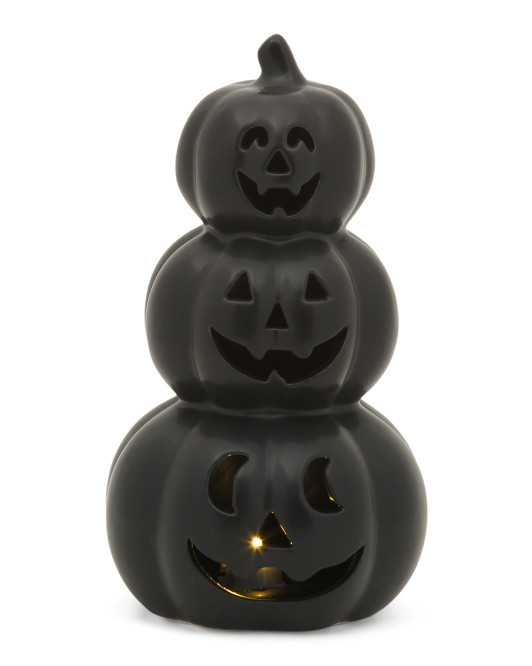 8.75in Led Earthen Triple Attached Jack O Lantern Pumpkins | Halloween | Marshalls | Marshalls