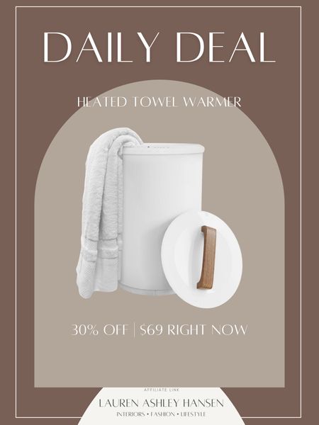 Having a towel warmer for when you get out of the bath or shower is such a luxury! This option fits up to two oversized towels, and it automatically shuts off! A great gift too! 

#LTKhome #LTKstyletip #LTKsalealert
