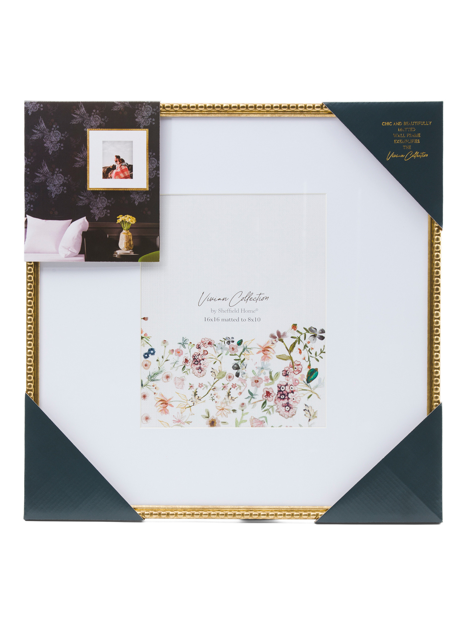 16X16 Matted To 8X10 Beaded Edge Wall Picture Frame | TJ Maxx