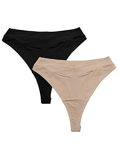 Kindred Bravely Maternity Thong Panties | Under the Bump Maternity Thong 2-Pack (Neutrals, Small/Medium) | Amazon (US)