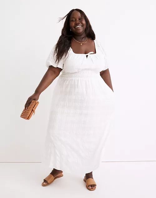 Plus Sophia Midi Dress in Seersucker Check | Madewell