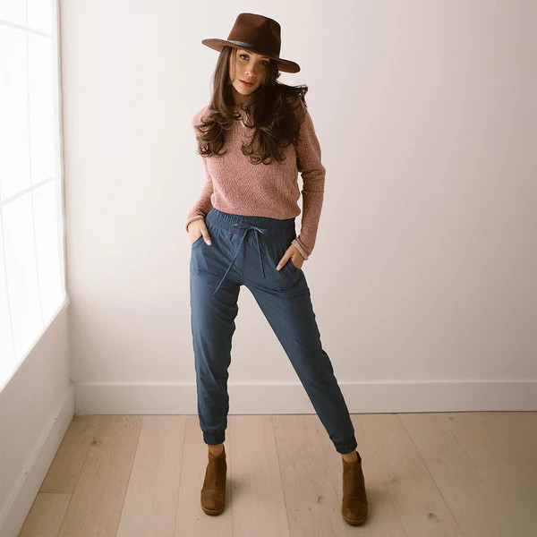 Dark Chambray Heather Destination Joggers | Albion Fit