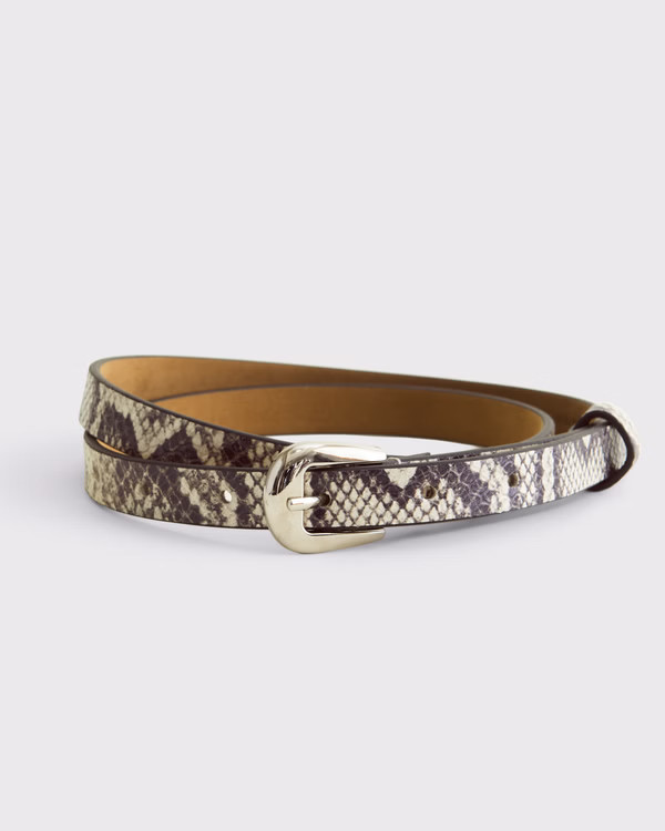 Rounded Skinny Belt | Abercrombie & Fitch (US)