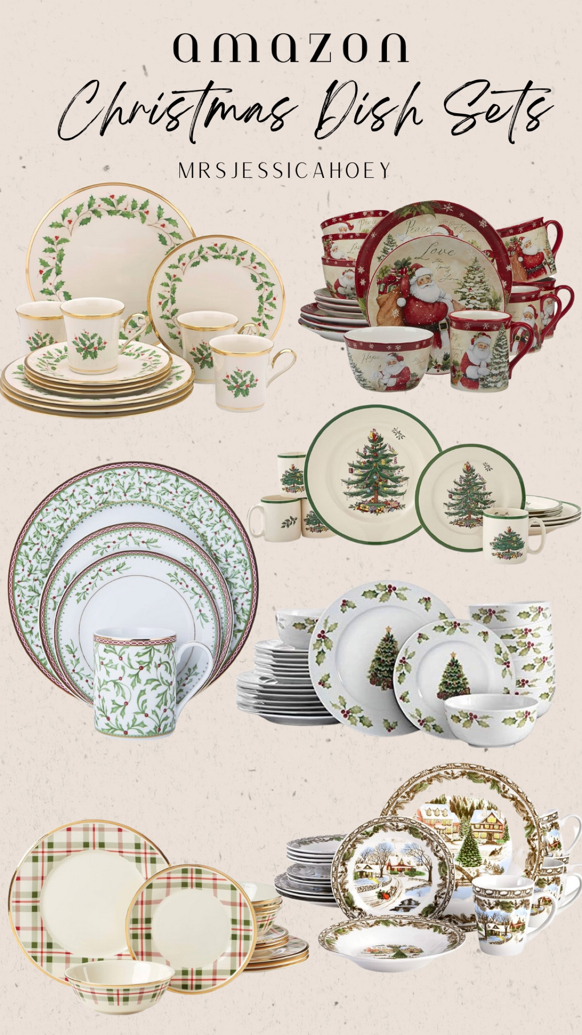 Christmas dishes. Holiday dish sets. Holiday table setting. 

#LTKSeasonal #LTKHoliday #LTKhome