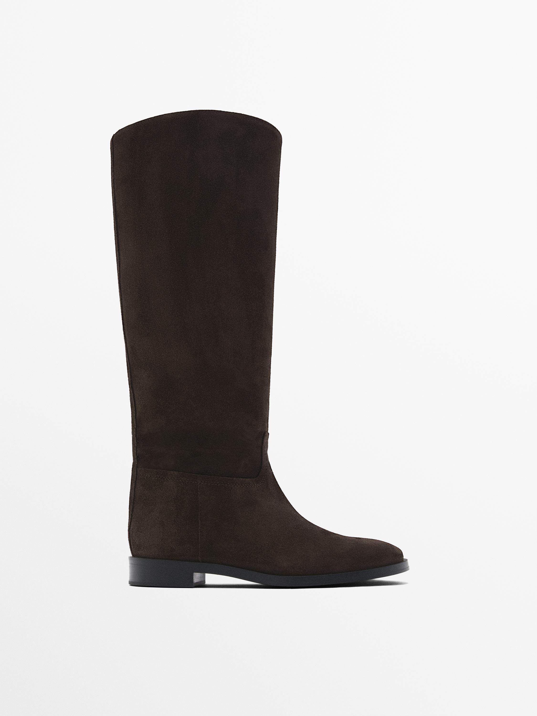 Riding-style boots with detachable embellishment | Massimo Dutti (US)