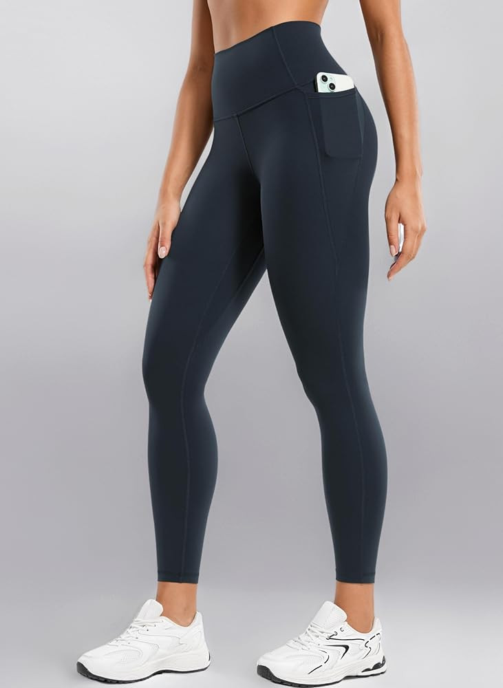 CRZ YOGA Women's Butterluxe 25'' Gym Leggings with Pockets - High Waisted Workout Leggings Butter... | Amazon (UK)
