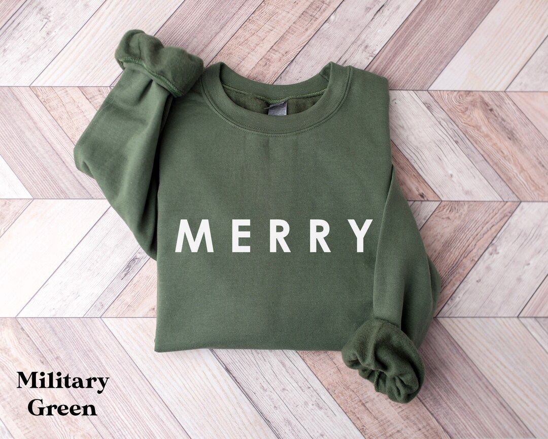 Christmas Sweatshirt Merry Christmas Sweatshirt Christmas - Etsy | Etsy (US)