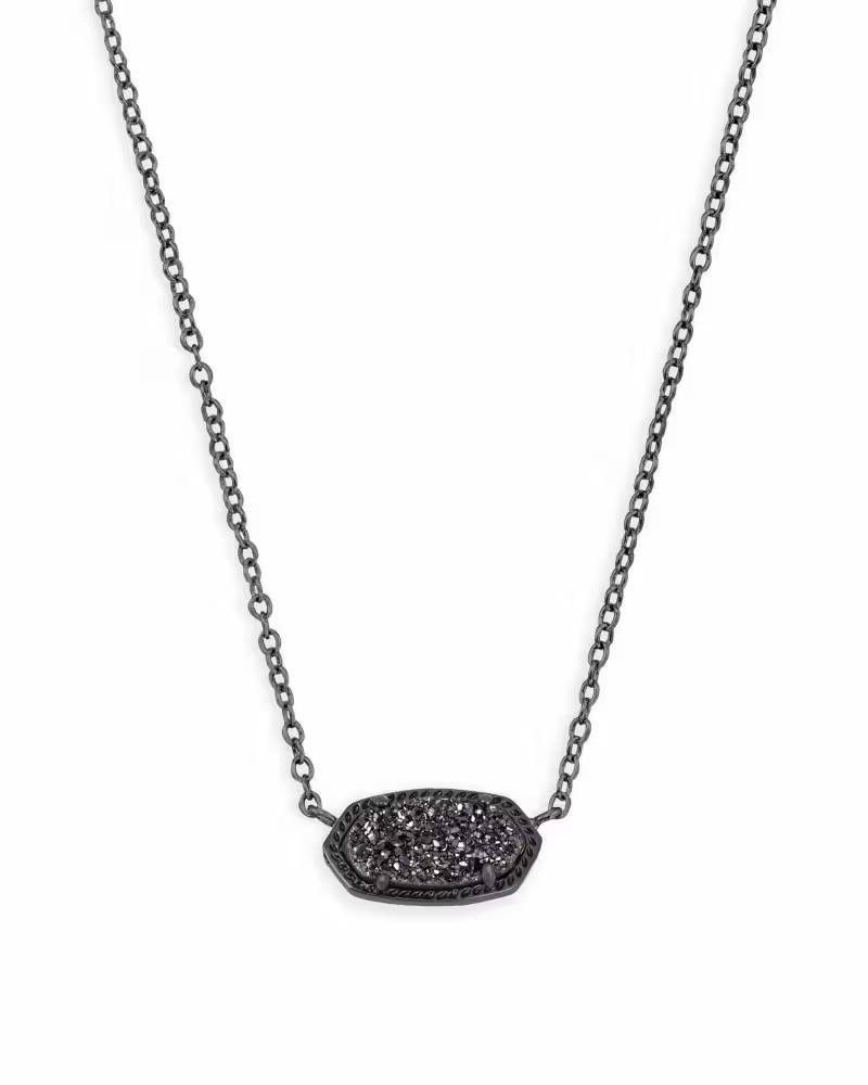 Elisa Pendant Necklace in Black Drusy | Kendra Scott