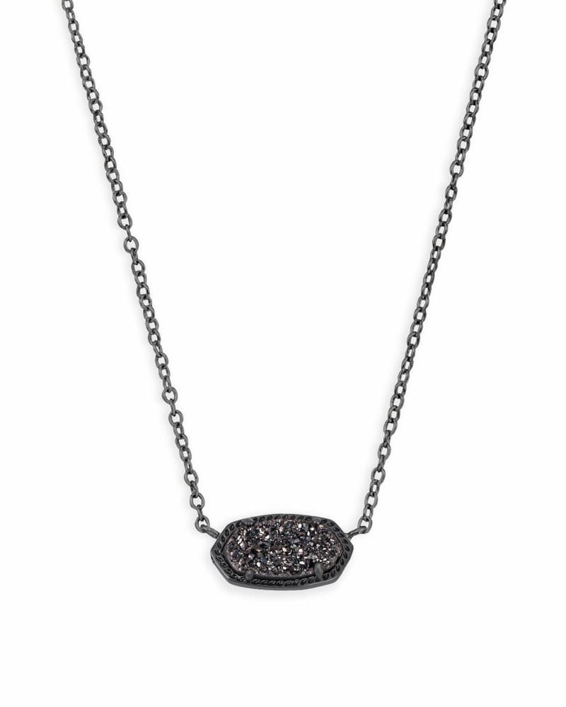 Elisa Pendant Necklace in Black Drusy | Kendra Scott