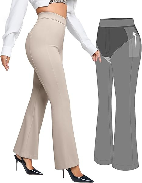 BRXL Dress Pants Women Tummy Control High Waisted Pull On Comfy Work Pants Business Casual Slimmi... | Amazon (US)