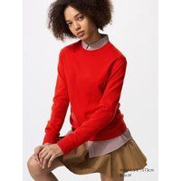 Uniqlo - 100% Cashmere Crew Neck Jumper - Red - XXS | UNIQLO (UK)