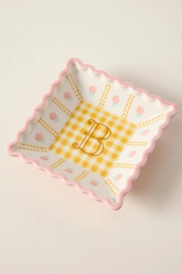 Georgia Monogram Stoneware Trinket Dish | Anthropologie (US)