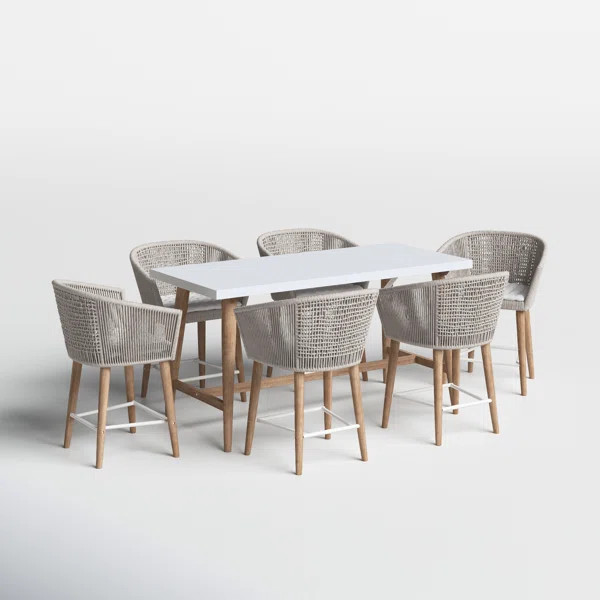 Boyd 72'' Rectangular 6 - Person Outdoor Dining Set with Cushions | Wayfair North America