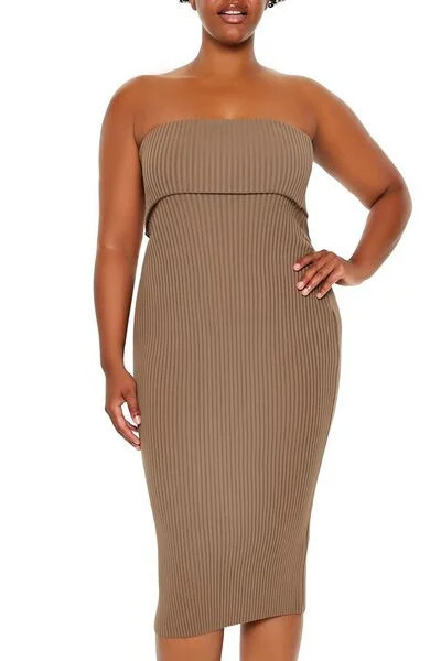 Plus Size Tube Midi Sweater Dress | Forever 21
