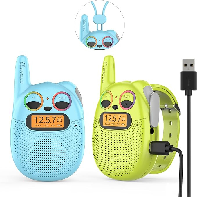 Qniglo Walkie Talkies for Kids Rechargeable 2 Pack,Christmas Birthday Gifts Toys for Age 3-12 Boy... | Amazon (US)