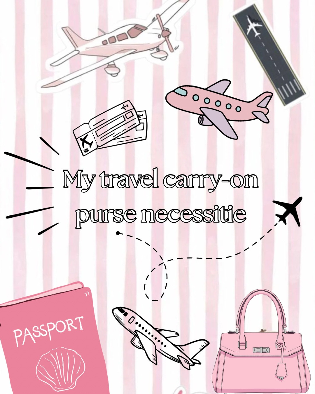 My travel carry-on purse necessitie✈️￼
Minus my wallet & Stanley😅