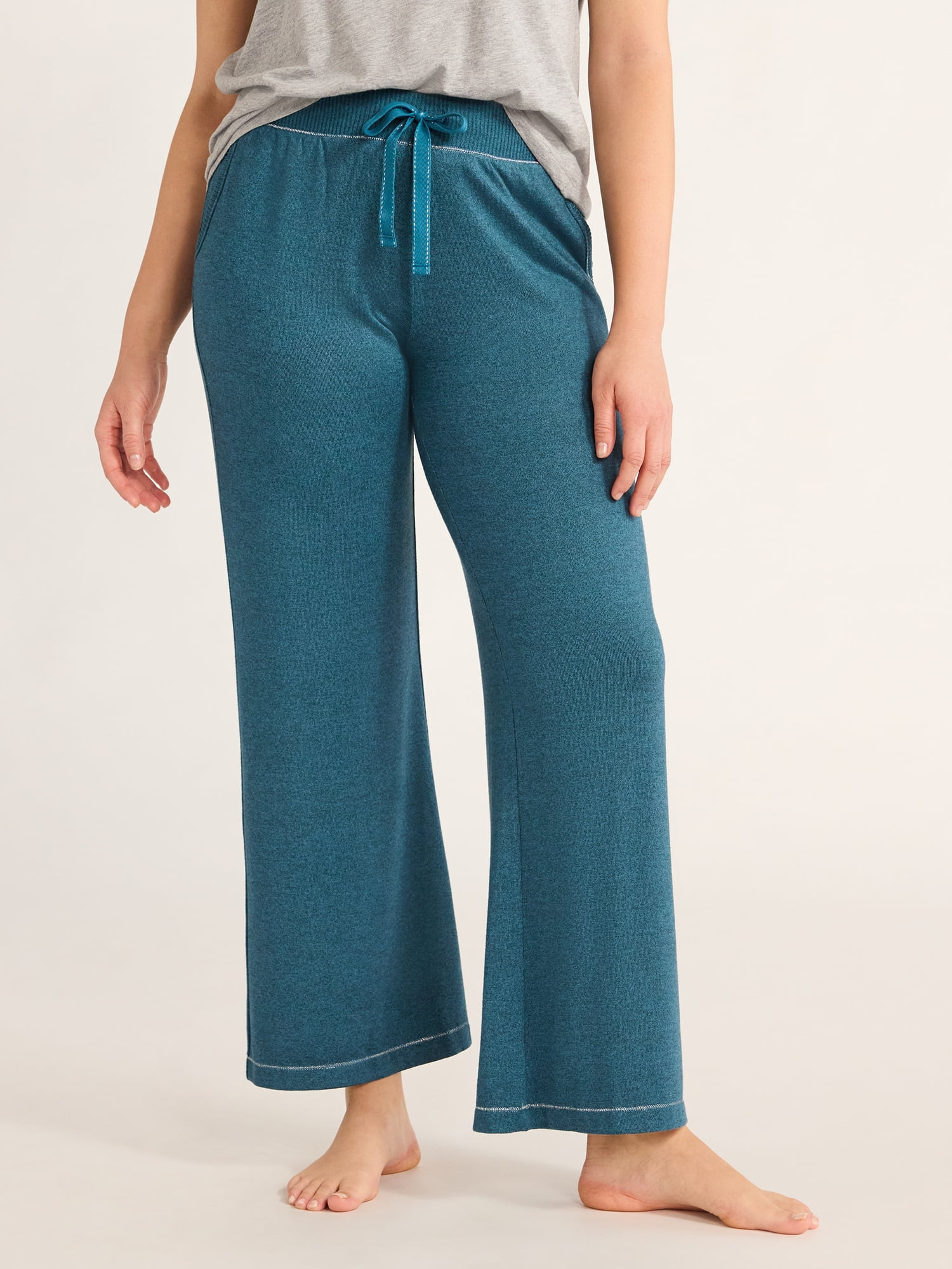 Joyspun Women's Hacci Knit Sleep Pants, 30.5” Inseam, Sizes XS-3X | Walmart (US)