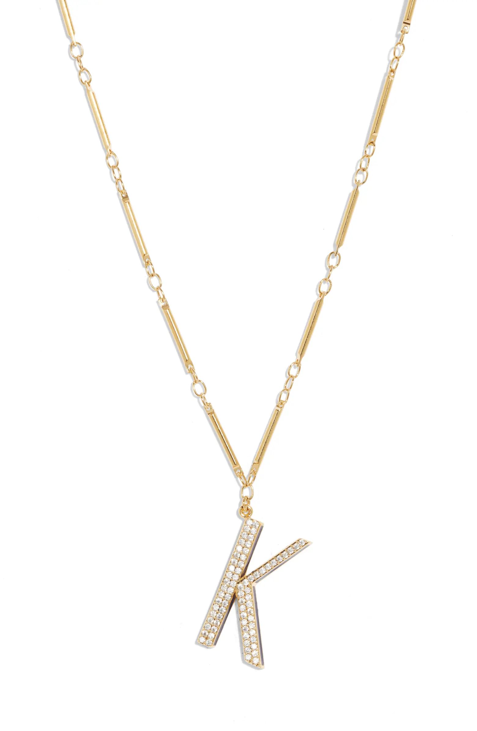 Nordstrom Cubic Zirconia Initial Pendant Necklace | Nordstrom | Nordstrom