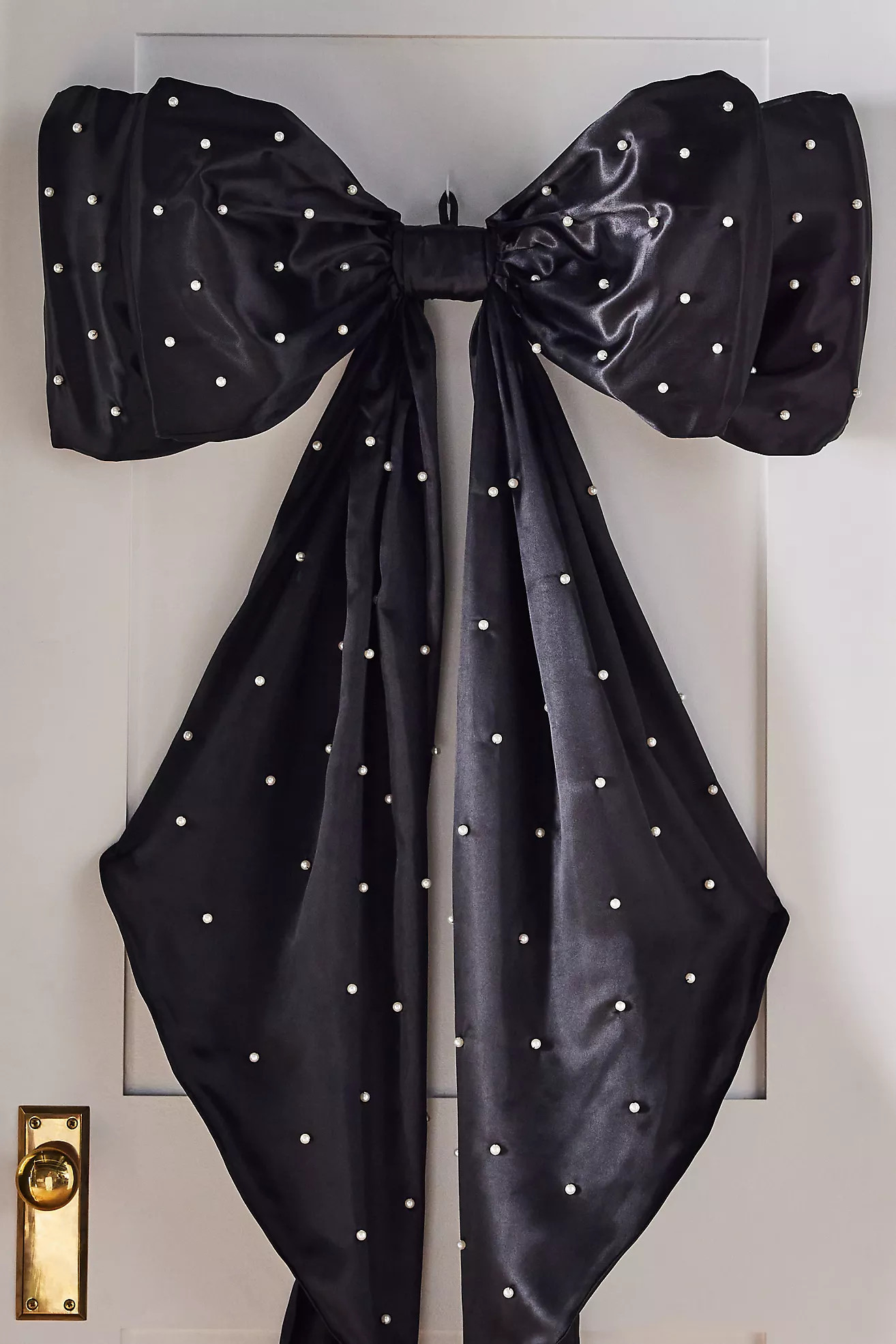 Pearled Satin Bow Tree Topper | Anthropologie (US)