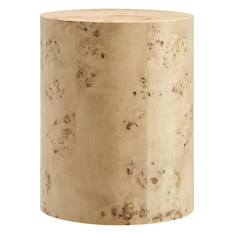 Modway Cosmos 16" Round Modern Burl Wood Side Table in Natural | Walmart (US)