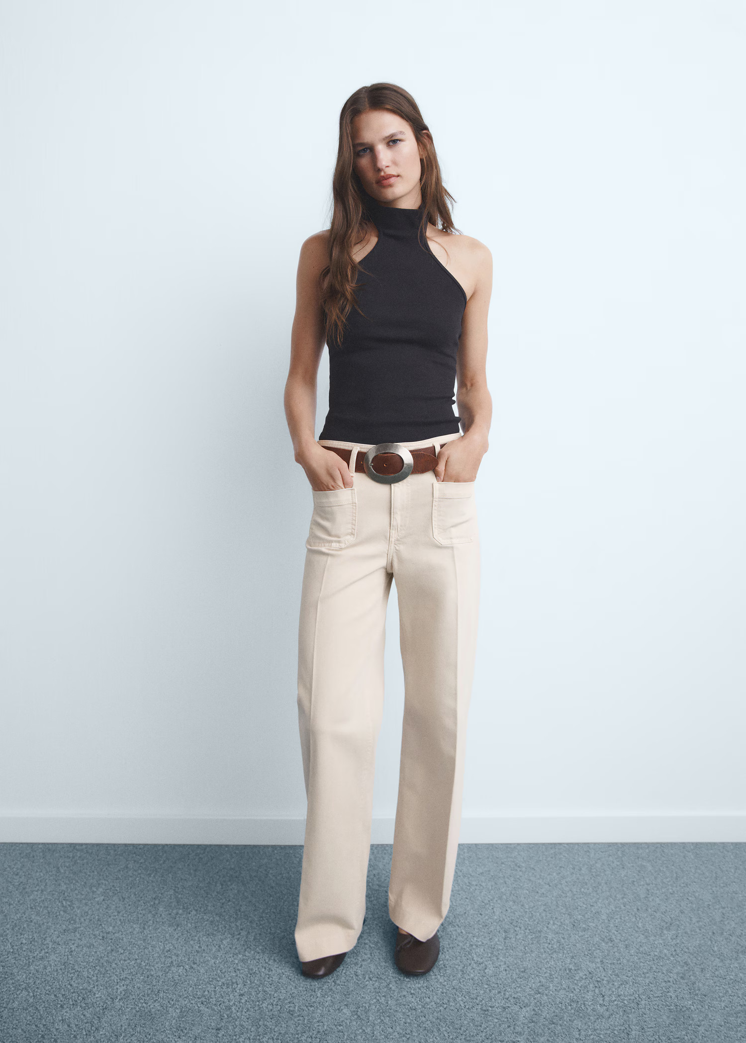 Wide-leg jeans with pockets | MANGO (UK)