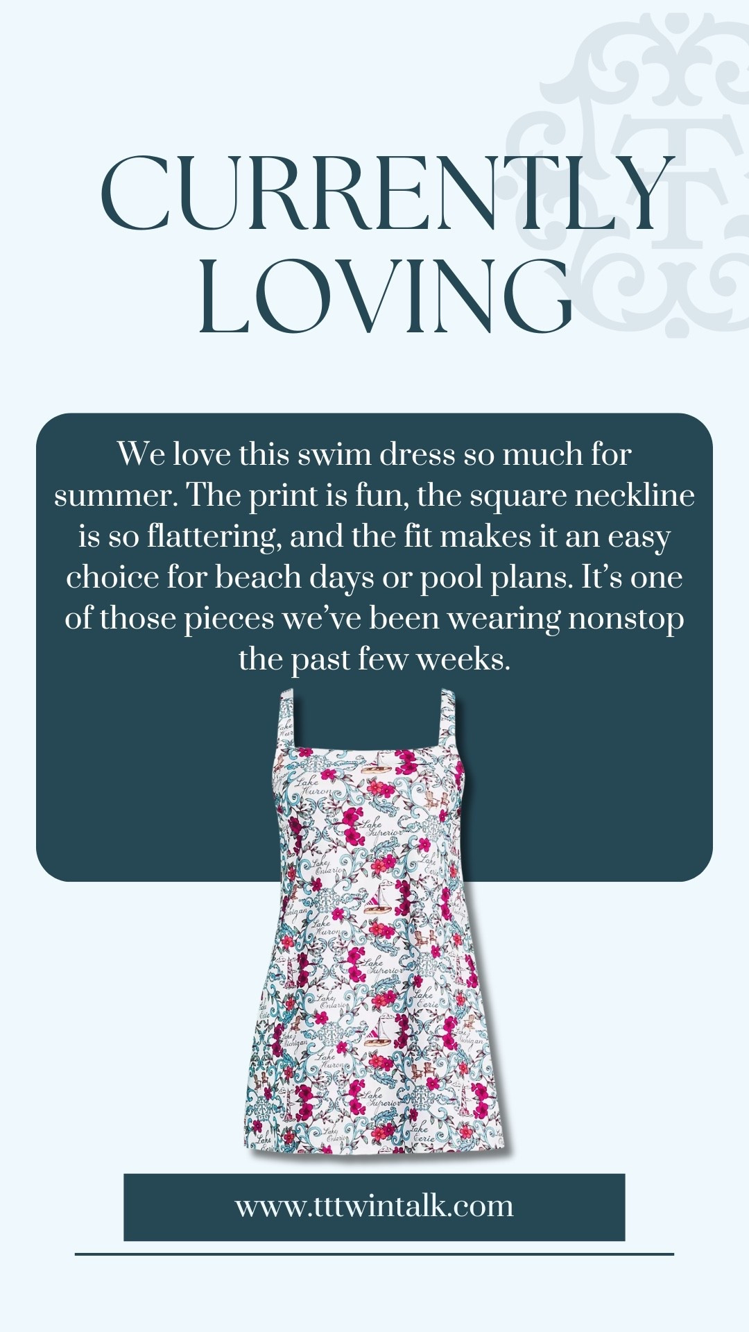 We love this swim dress so much for summer. The print is fun, the square neckline is so flattering, and the fit makes it an easy choice for beach days or pool plans. It’s one of those pieces we’ve been wearing nonstop the past few weeks.

#LTKSwim #LTKOver40 #LTKMidsize
