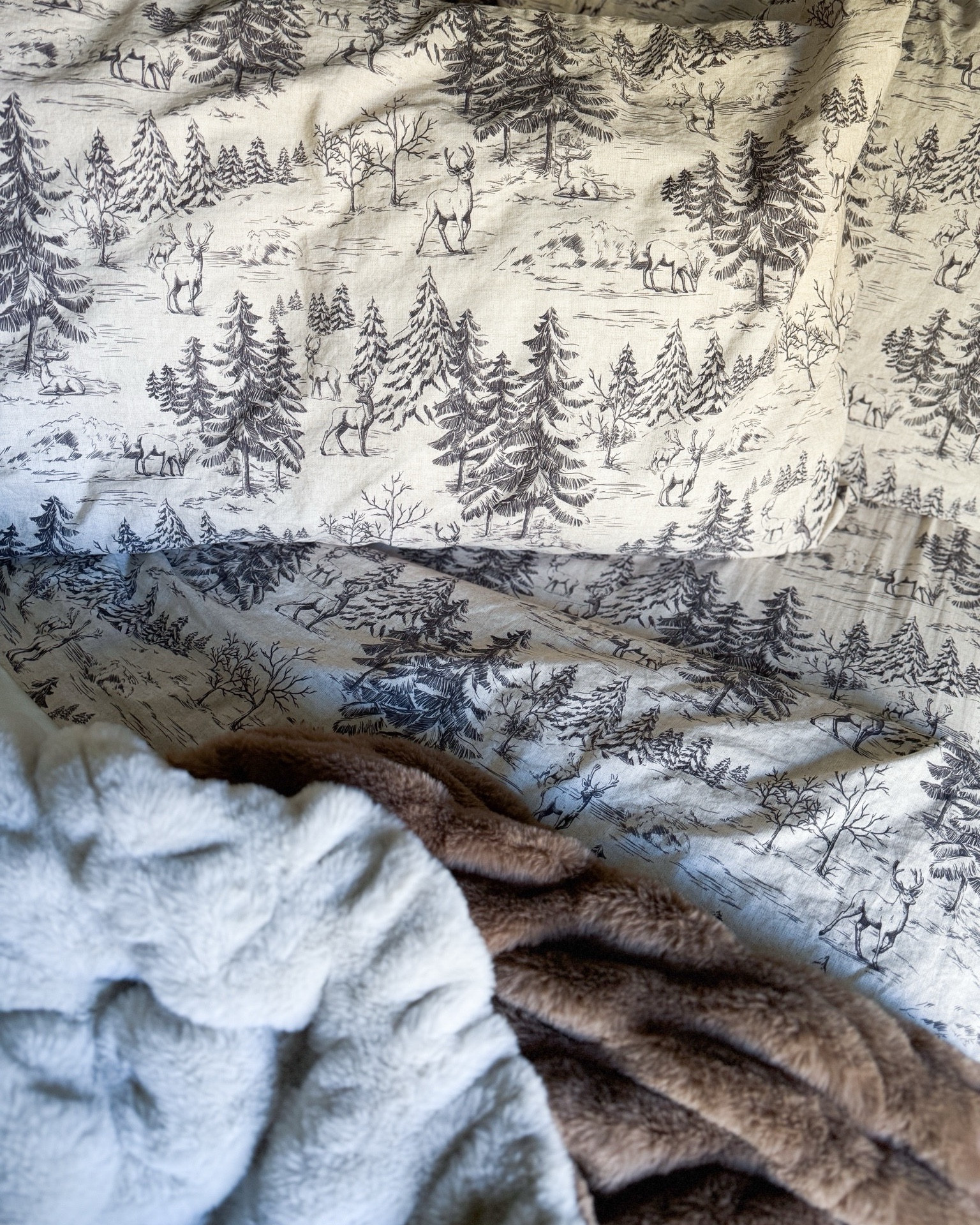 Our favorite fall bedding from Pottery Barn — the “Rustic Forest” sheets feel like cozy cabin season wrapped up in the softest percale. The woodland print adds just enough texture for fall + winter without feeling overly themed. Perfect layered with faux fur throws & neutral linens for that effortless, lived-in look.

Pottery Barn fall bedding - Rustic Forest sheet set - Cozy fall bedroom - Neutral winter bedding - Pottery Barn sheets - Seasonal bedroom refresh - Cabin inspired bedding - Fall home decor - Winter bedding ideas - Neutral bedding styling - Pottery Barn home favorites - Cozy bedroom layers - Fall bedroom inspiration - Holiday home decor - Warm neutral bedding - Soft percale sheets - Pottery Barn bedding collection - Modern rustic bedroom - Fall to winter bedding - Neutral home design

#LTKHome #LTKSeasonal #LTKHoliday