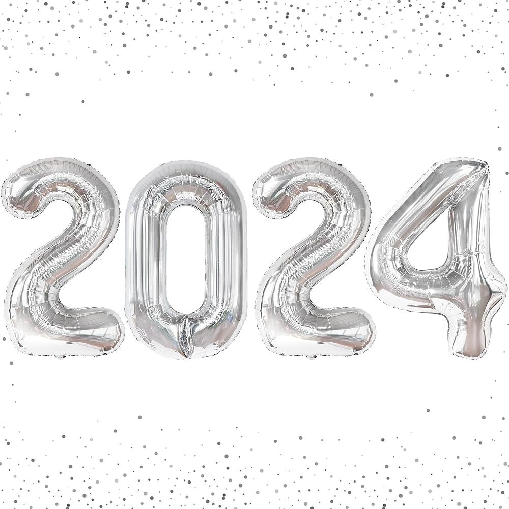 Big 40 Inch Silver 2024,5 Balloon | Amazon (US)