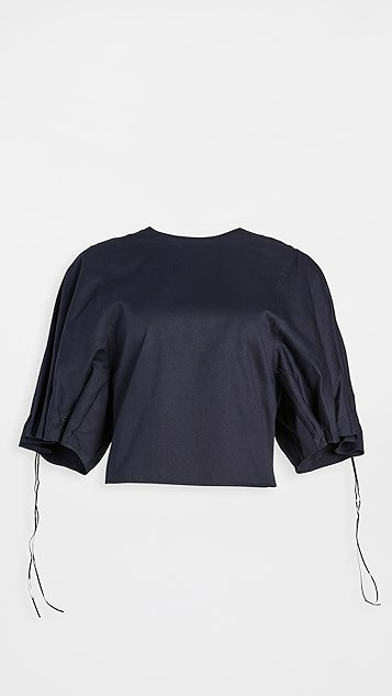 Drawcord Sleeve Top | Shopbop