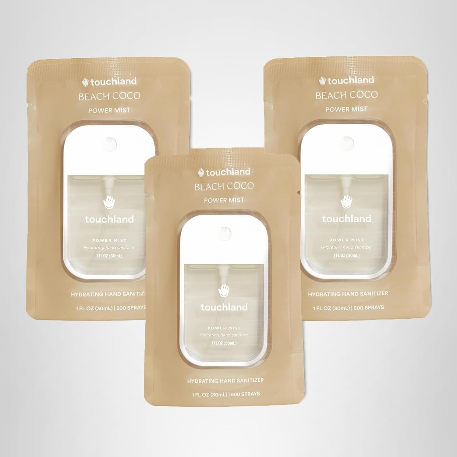 Touchland Hand Sanitizer Spray, Beach Coco Trio - 3 x 1 FL OZ | Amazon (US)