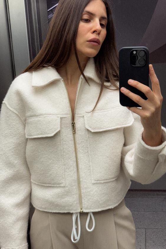 SHORT BOUCLÉ JACKET | Zara US