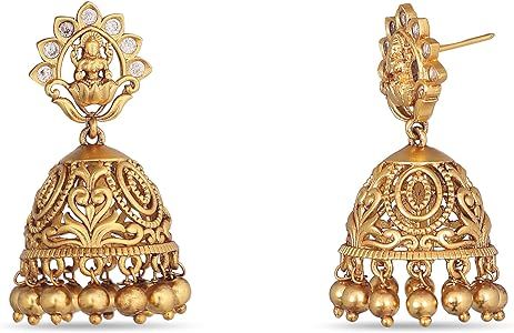 Tarinika Antique Gold plated Lakshmi Idol Earrings | Amazon (US)