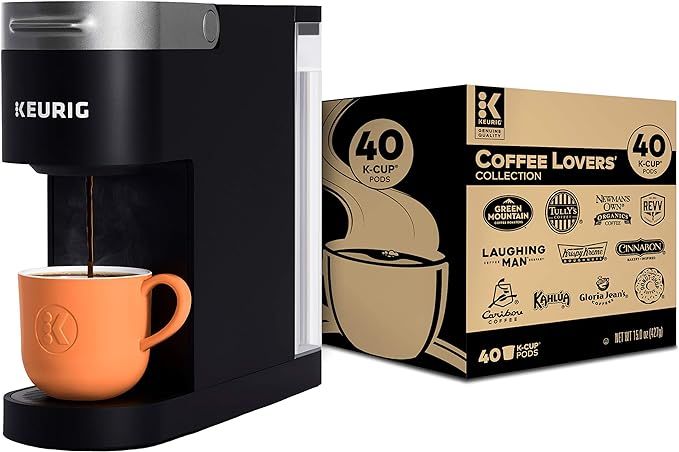 Keurig K-Slim Single Serve Coffee Maker with Coffee Lovers' Variety Pack, 40 Count K-Cup Pods | Amazon (US)