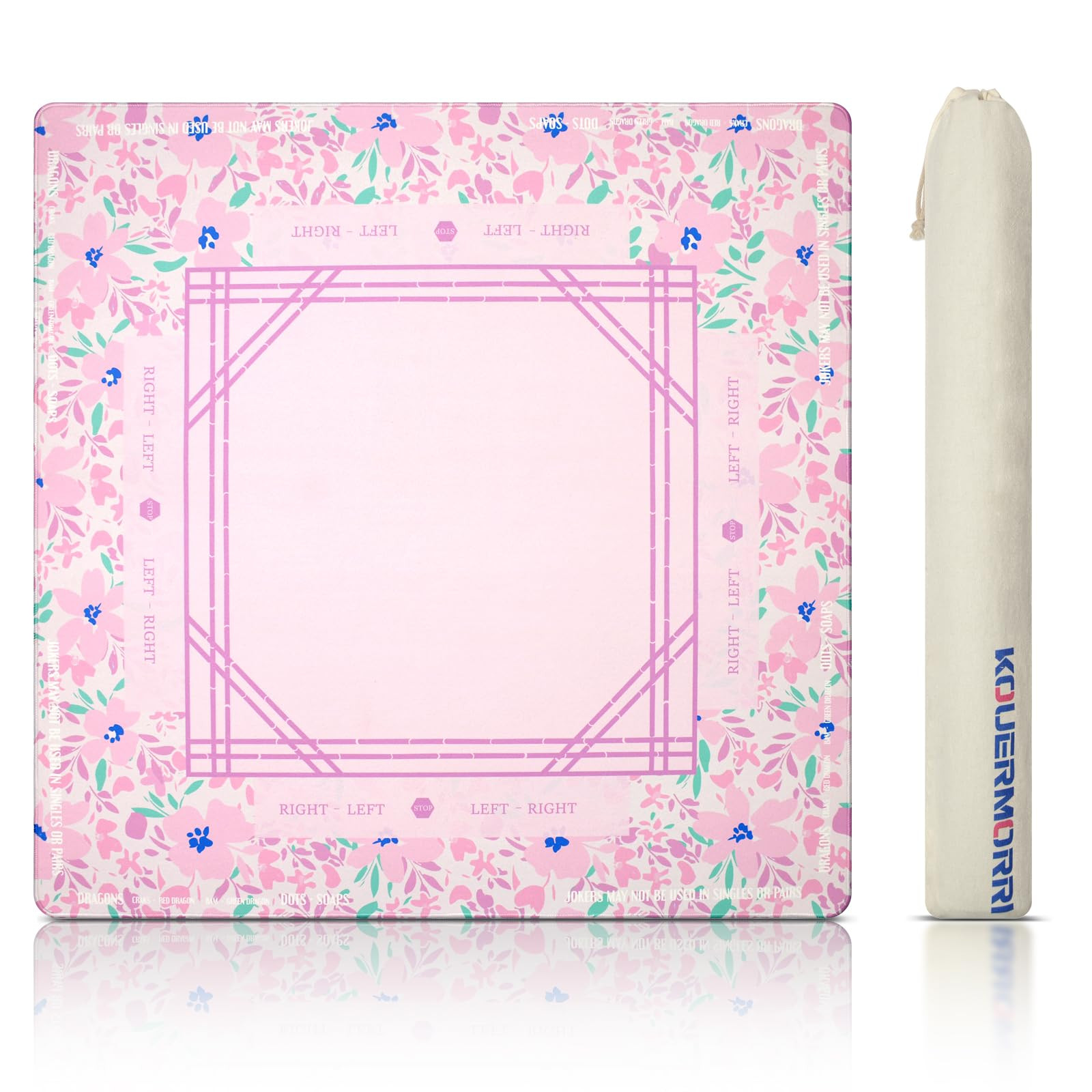 Floral Mahjong Mat for Table,32.6 * 32.6 Inch Pink Mahjong Mat,0.11 Inch Thick Neoprene Material,... | Amazon (US)