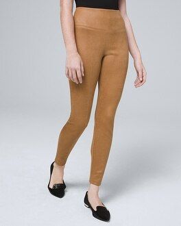 Faux-Suede Snake-Print WHBM Runway Leggings | White House Black Market