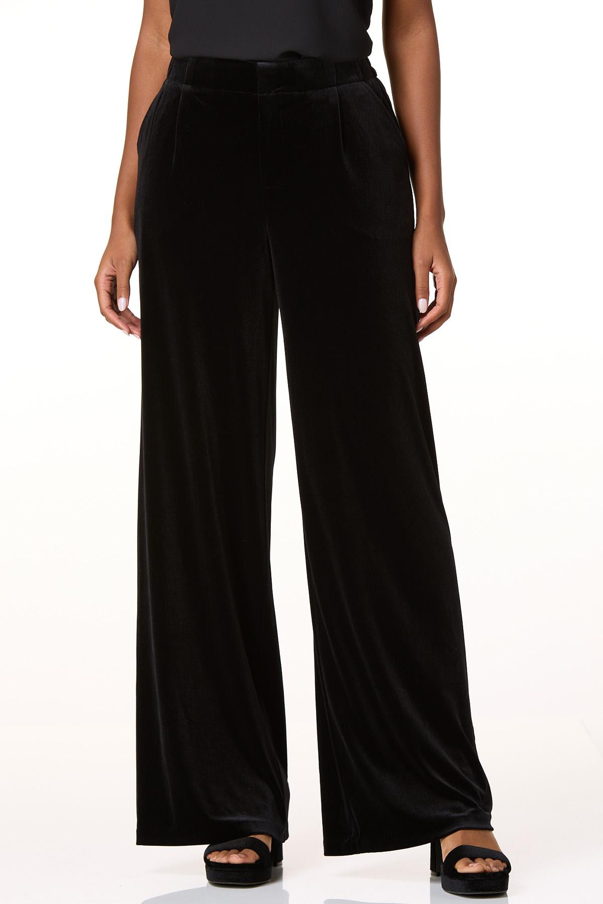 Velvet Wide Leg Pants | Cato Fashions